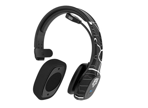 Blue Tiger Storm Plus Road Edition- Trucker Bluetooth Headset with Mic | Mono headset with mic + flashlight, wireless noise canceling, high-fidelity sound, 45-hour talk time, USB-C , Bluetooth 5.2