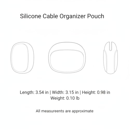 Silicone Organizer Pouch for Small Tech Accessories, Compact Travel Case for Cables and Adapters