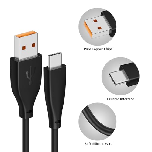 TOZO HT3 Hybrid Noise Cancelling Headphones, 90H Playtime Wireless Over Ear Bluetooth Headset,USB-C to USB-A Charging Cable Supports 480Mbps