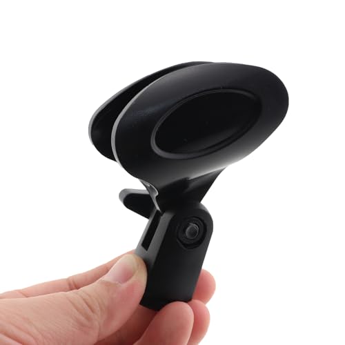 4PCS Black Universal Microphone Clip with Knob Microphone Mic Clip Spring Clip U Clip Plastic Stand Clip For Condenser Microphone Direct Broadcast Wired Microphone