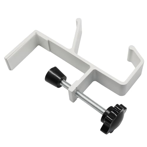 Adjustable Metal Desk Bag Hook & Headphone Hook - Dual Clip Organizer for Backpack, Headset, Keys - Space Saving Under Desk Storage(White) - color: White