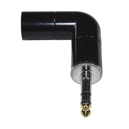 HQRP 2-Pack 3-Pin XLR Male to 1/4" / 6.35 mm Male TRS Angle Adapter with 4 Adjustable Angle Positions Right Left and 90 Degree Compatible with Mixers, Microphones, amplifiers, EQ, Rack Gear, etc - style: XLR Male to 1/4" TRS