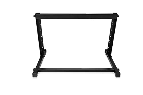 Gator Frameworks Angled Metal Desktop Rack Stand with Non-Slip Rubber Feet, 6U Rack Space (GFW-DESKTOPRK-06U) - size: 6 Rack Space