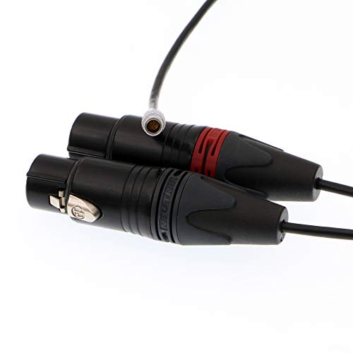 Alvin's Cables Dual XLR 3 Pin Female to 5 Pin Male Audio Input Cable for Arri Alexa Mini - color: Straight 5pin