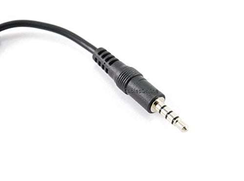 CablesOnline 3.5mm TRRS 4-Position Male to Dual 3-Position 3.5mm TRS Female Headset Splitter Adapter (IP-AY02C)