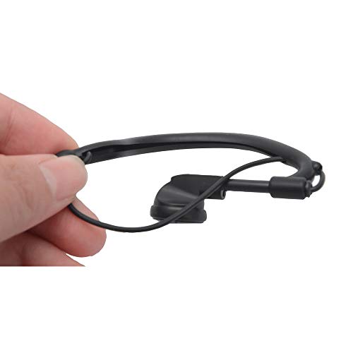2pcs Headset Earpiece Ear Clip G Shape Radio Security 2 Pin Black Walkie Talkie for Two Way Radio