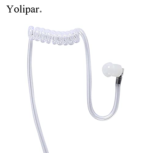 10 PCS UV-5R Earpiece Surveillance Kit Compatible with BTECH, Retevis RT21 RT22, Kenwood, Arcshell AR-5 Walkie Talkie Radio with PTT Mic Tansparent Acoustic Tube Headset - color: for Baofeng radio, size: 10 PCS