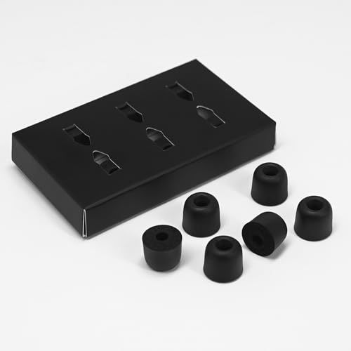 Cyberguys! Memory Foam Ear Tips Replacement for DEWALT Earbuds | Noise-Isolating Foam Earbud Tips, Fits 5.0–5.2mm Nozzle, Soft Comfort, Enhanced Bass Seal, 3 Pairs with Storage Case