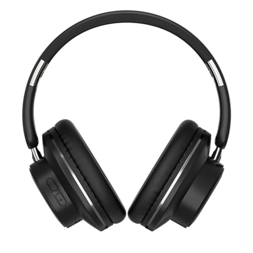 H9 Rotatable Wireless Headphones Over The Ear (Black) | Bluetooth Headsets,1.5m Audio Cable,Built-in Mic, Deep Bass Foldable Hi-res Lightweight, for Home,Travel,iOS,Android,Outdoor - color: Black