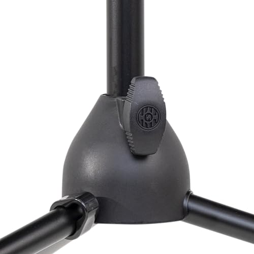 Shure by Gator Deluxe Tripod Mic Stand with Pistol Grip One-Handed Clutch; (SH-TRIPODSTANDDX) - style: Deluxe Clutch