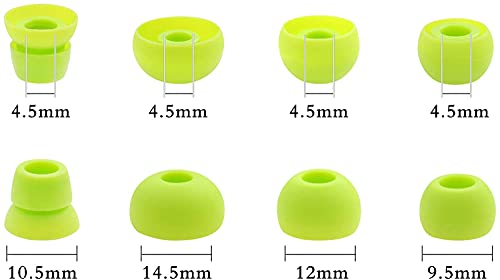 8pcs Silicone Eartips Earbuds Replacement Ear Tips Compatible with Beats by dr dre Powerbeats 3 Stereo Wireless Earphones (Green) - color: Green