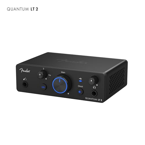 Fender Quantum LT2 USB Audio Interface, for Guitarist, Vocalist, or Producer. Includes easy to use software, Fender Studio app, Amp and FX pack to create Studio Quality recordings. PC/Mac | Or Producer. Includes easy to use software, Fender Studio app, Am
