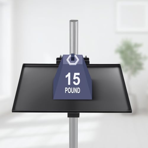 Heavy Duty Metal Square Tray, 11.8x11.8 | For Mobile TV Stand, For Tripod Speaker Stand - size: 11.8" x 11.8"