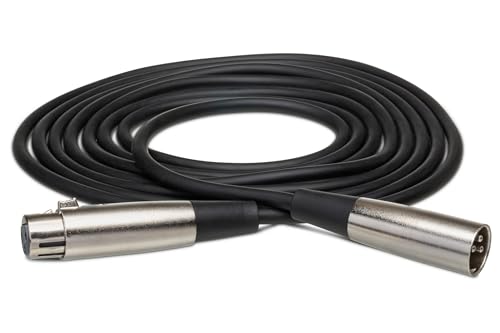 Professional XLR Audio Cable, 3 Feet, Male to Female Connectors, Black with Silver Housing