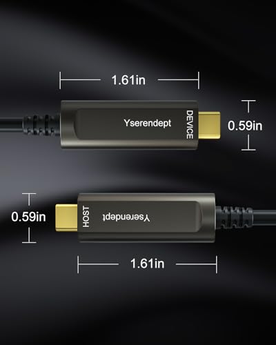 Fiber Optic USB C Cable 33ft,10Gbps High Speed Active Optical Data Transfer,Compatible with Logitech Cameras,Webcams,Hubs,HDDs,AR/VR,Projectors,Printer,Black - color: Black, size: 33ft, style: USB C to C