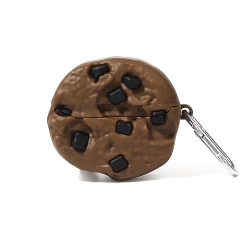Case for Samsung Galaxy Buds 3 and for Galaxy Buds 3 Pro Earbuds with Carabiner, Silicone Charging Shockproof Protective Cover with Cartoon Skin Design for Man Woman Teen (Biscuit) - color: Biscuit