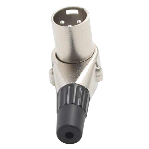 2 Pack Adjustable Right Angle 3 Pin XLR Male Connectors - Pro Audio DJ Band 7 Position Plugs XLR Male Female Plug Jack Right Angle 3 Pin Mic Speaker Audio Cable Connector