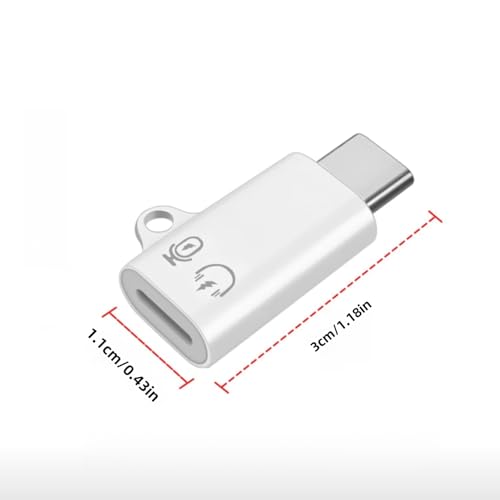 USB C to Lightning Microphone Adapter for iPhone Wireless Lavalier Microphone Fast Charging, 2 Pack Type C Male to Lightning Female Adapter Compatibility with i-Phone 17/16/15 Series,Not for Headphone