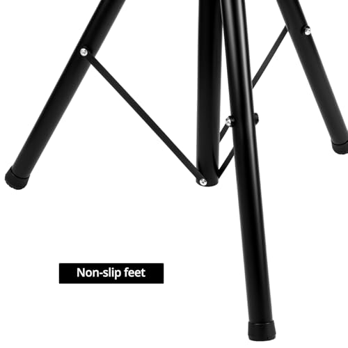 QWORK 2 Pack Adjustable PA Speaker Stands 39–77 Inches – Stable Tripod Mount for Stage, Studio & Events
