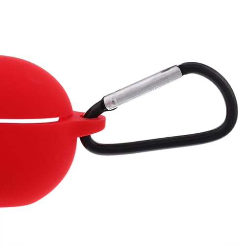 Silicone Protective Case Cover for Earbuds Charging Case, Portable Earbuds Organizer with Full Protection, Red Earphone Accessory for Travel
