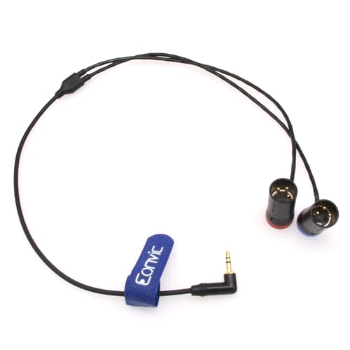 3.5mm Right-Angle TRS to Double Low-Profile XLR 3 Pin Male Y Cable for Rode Wireless GO II Dual Channel Wireless Microphone Receiver with Recorder/Camera