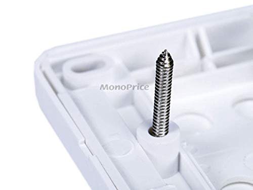 Monoprice 103643 Banana Binding Post Wall Plate for 5 Speaker, White - size: 5 Speaker, style: 1-Piece