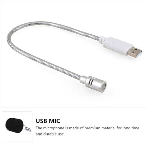 TIDTALEO USB Recording Microphone for Computer and Laptop with Compact Aluminum Alloy Design and Sponge Cover, Lightweight Desktop Microphone for Voice Chat and Gaming