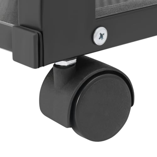 4 Tier AV Media Stand, Heavy Duty AV Equipment Cart Rack with Lockable Wheels, 110 lbs Load Audio Video Component Rack Open Shelf for Home Theater, Studio - size: 4-Tier
