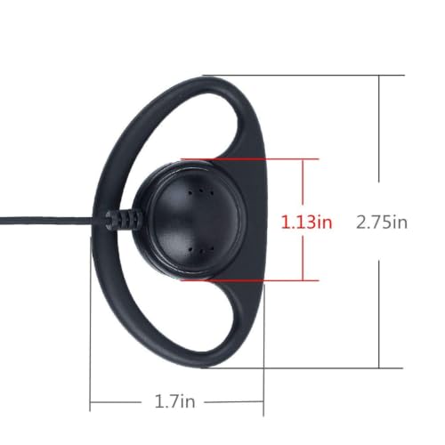 D-Ring Walkie Talkie Earpiece/Headset for CP200 CP200d CLS1410 CLS1110 CLS1413 CLS1450 Two Way Radio (Motorola) - color: Motorola