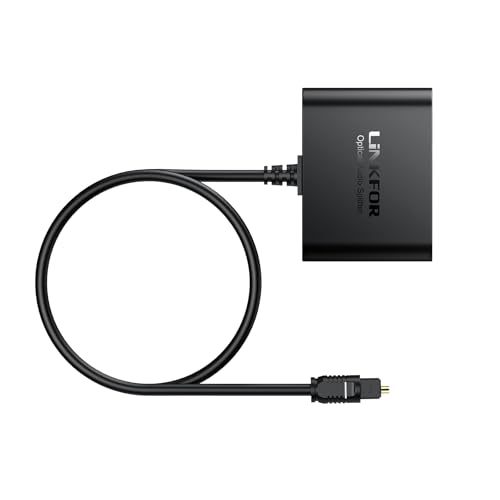 LiNKFOR Optical Cable Splitter 1x3 SPDIF Toslink with 1PCS Optical Audio Cable Toslink Splitter 1 in 3 Out Support LPCM 2.0 DTS Dolby-AC3 Compatible with PS3 DVD HDTV STB Etc - style: 1 x 3 Optical Audio splitter