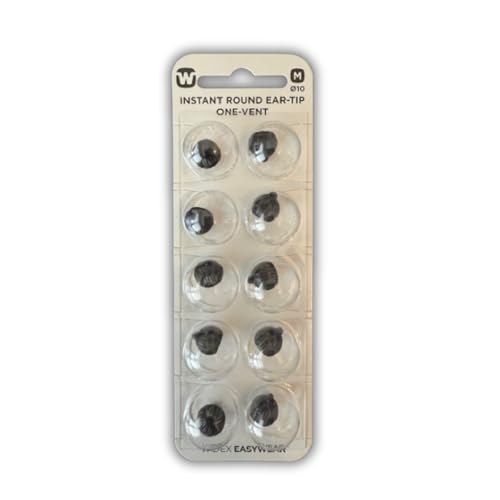 Instant Round Ear-Tip One Vent – Soft & Comfortable Hearing Aid Tips for Enhanced Sound (Medium) - size: Medium