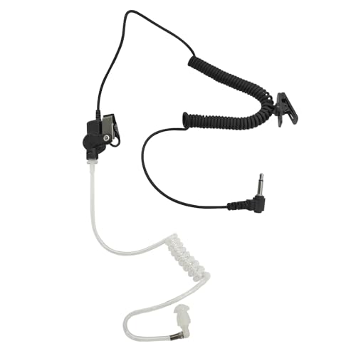 (2 Packs) 2.5mm Listen Only Earpiece for Harris Police Radio XG25 XG75 P7300, Acoustic Tube Ear Piece Headset for Remote Speaker Mics 2 Way Radio FBI Security Surveillance Walkie Talkie