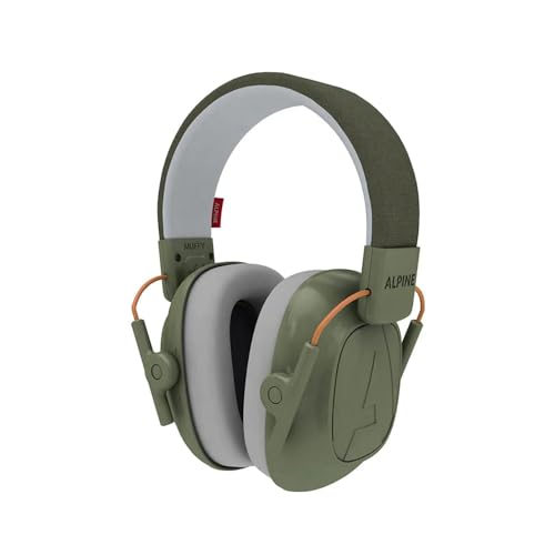 Alpine Muffy Kids Ear Muffs for Kids Ear Protection | 3-16 Years | Autism Sensory Products | 22dB Sound Reduction | Kids Noise Cancelling Ear Muffs | Noise Reduction Headphones for Kids - color: Green
