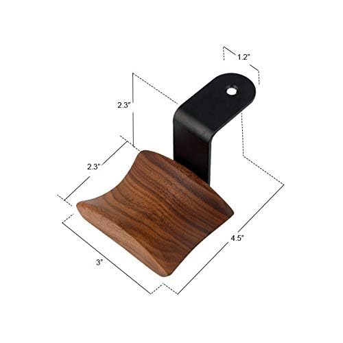 Under-Desk Mount Headphone Hanger Headset Stand Hook Walnut Wood Headphone Holder Rack Hook for Audio,Studio & Gaming Headphones - color: Z shape