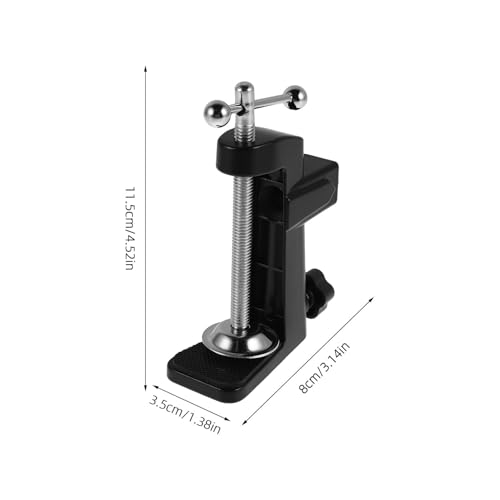 Ciieeo Adjustable Metal Boom Arm Clamp Microphone Stand with Black Aluminum Alloy Desk Base, Versatile Suspension Holder for Live Streaming, Recording, and Gaming