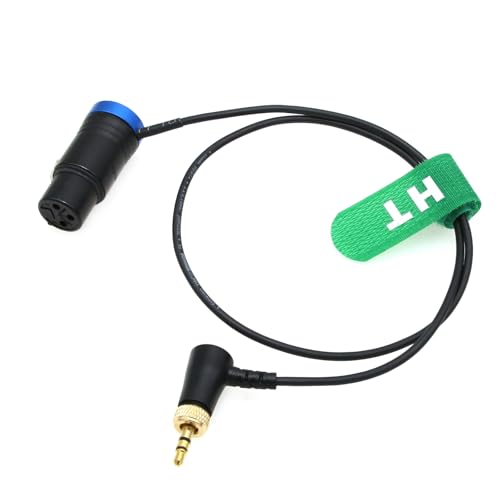 Audio Cable for Sennheiser SK 500 G4 Sony UWP D11 D21, Mic Low-Profile XLR 3 Pin to Transmitter Locking 3.5mm 1/8" TRS Right Angle 50cm - color: Low-profile XLR3F to right-angle 1/8", blue, size: 50cm
