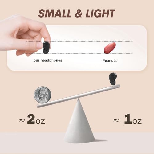 Ear Buds Invisible Small Mini Sleep Earbuds Headphones Wireless Bluetooth | Comfortable Tiny Sleeping Smallest Low Profile Micro Discreet Hidden Kids Earbuds Ear Buds for Small Ear Canals Work - color: Black