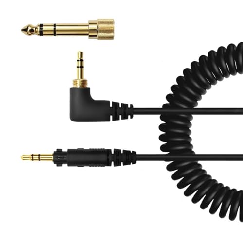 QMQJIA Headphone Replacement Cable Gold Plated 3.5mm 6.35mm Plugs for EAH-DJ1200 Studio and Live Black