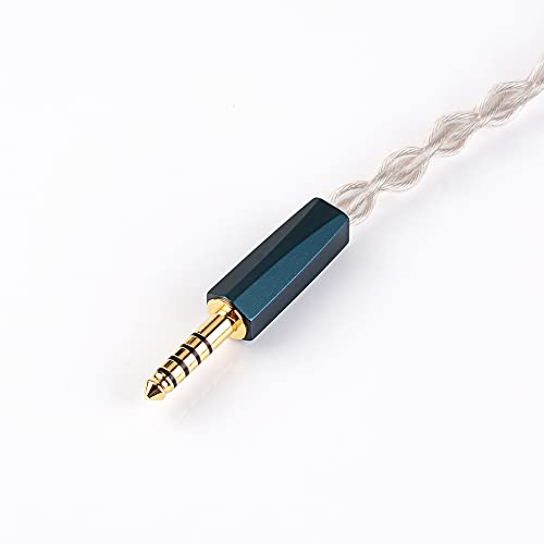 NICEHCK FourMix 4.4mm Balanced MMCX Silver IEM Upgrade Cable HiFi Wire | 4-mixed conductor: Cu-Ag alloy,7N Cu,pure silver,6N silver-coated OCC; MMCX pin; layered balanced sound & stable signal - color: Silver