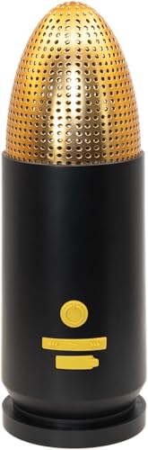 Bullet Bluetooth Speaker | Portable Wireless Speaker, TWS Pairing, 70ft Range | IPX5 Waterproof, Rugged Outdoor Design, USB-C Fast Charging, 8–10Hr Battery Life (Black) - color: Black
