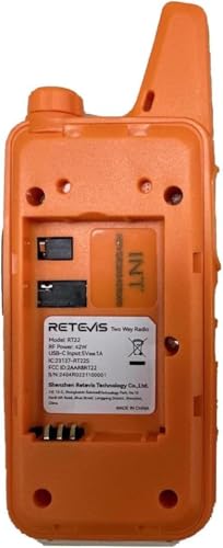 Retevis RT22 Walkie Talkies, Portable FRS Two Way Radio with Earpiece - color: Orange
