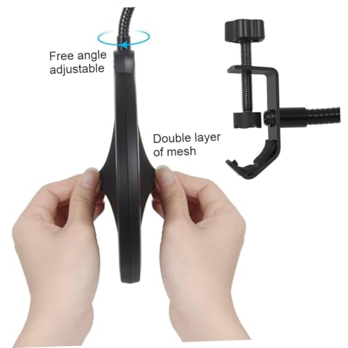 Double Layer Microphone Pop-up Screen Mic Cover Windscreen Filter for Desktop Usb Microphone