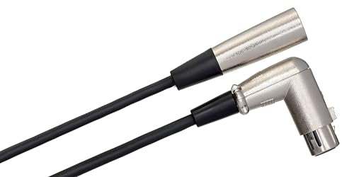 Hosa XFF-125 Balanced Interconnect, Right-angle XLR3F to XLR3M, 25 Feet