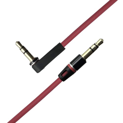 Seadream 3.5mm Audio Cable 4FT,2Pack 3.5mm Aux Cable Male to Male Right Angle TRS Cord Compatible for Headphones, iPods, iPhones, iPads, Speaker,Home/Car Stereos and More,24K Gold Plated