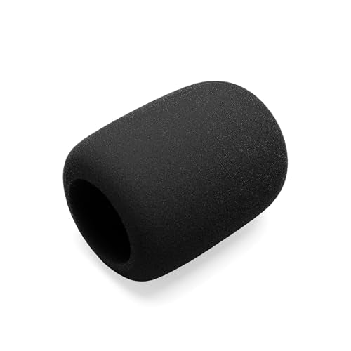 Foam Mic Cover Compatible with JBL PartyBox Wireless Mic Microphones, Wireless Two Microphone System, PartyBox Mic 100 Wird Microphone Sponge Windscreen Pop Filter 4-Pack, Black