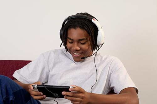 Turtle Beach Airlite Fit Wired Gaming Headset for Nintendo Switch 2, Lite | Also works with Nintendo Switch OLED, Flip-to-Mute Mic, Comfortable Ear Cushions, 40mm Speakers, Lightweight, White & Black - color: White & Black