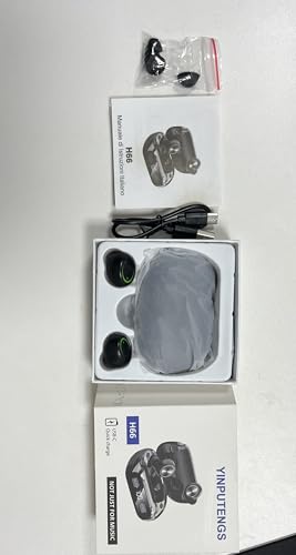 Wireless Earbuds 200hrs Bluetooth Playback, IPX7 Waterproof, Noise Canceling LED Power Display Earphones with Charging Case, In-Ear, Headphones with Mic for Phone Smart TV Laptop Computer Android iOS