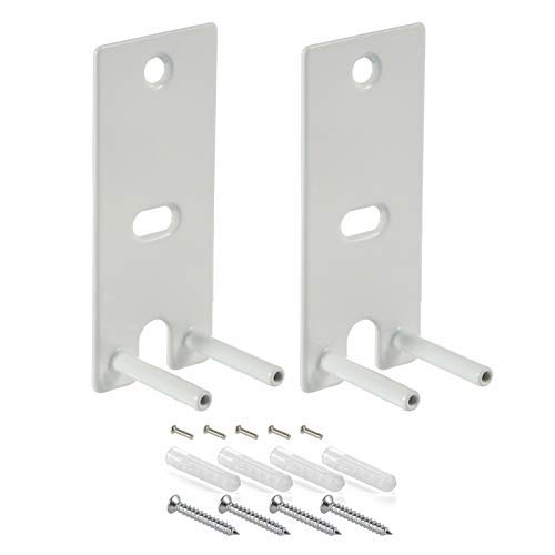 Pair Steel White Wall Mount Brackets Replacement Compatible with Bose OmniJewel Lifestyle 650 Home Entertainment System and Bose Surround Speakers 700