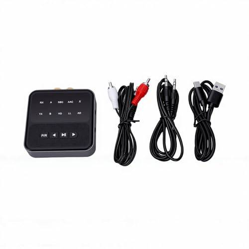 Tangxi Bluetooth 5.4 Transmitter Receiver, Wireless Audio Adapter with Lossless Sound & Low Latency Connection, Support 2 Devices for Headphone Speaker Mobile Phone