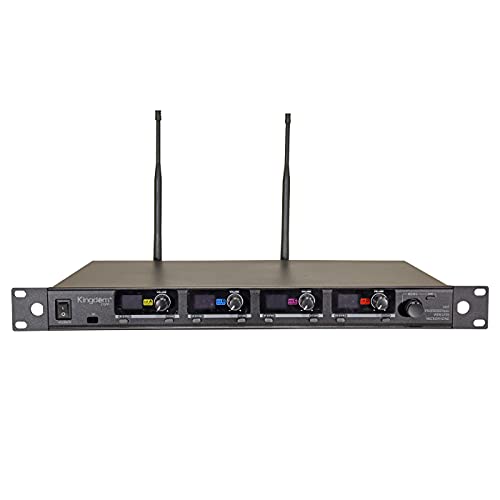 Kingdom SYSV51 V5 Professional - 1000 Channels Per Mic. UHF Wireless Microphone System with 3 Wireless Handheld Microphones and 1 Podium Microphone - style: 3 Handheld+1 Podium Mic